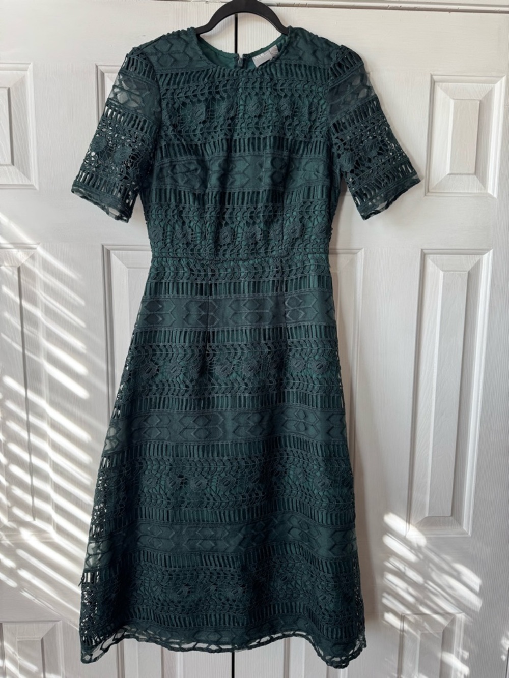 ASOS Dark Green Lace Midi Dress - Picture 3 of 6